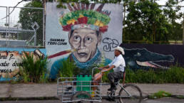 A mural in Lago Agrio, the Kofan’s ancestral homeland